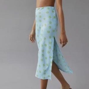 Urban outfitters satin midi skirt
